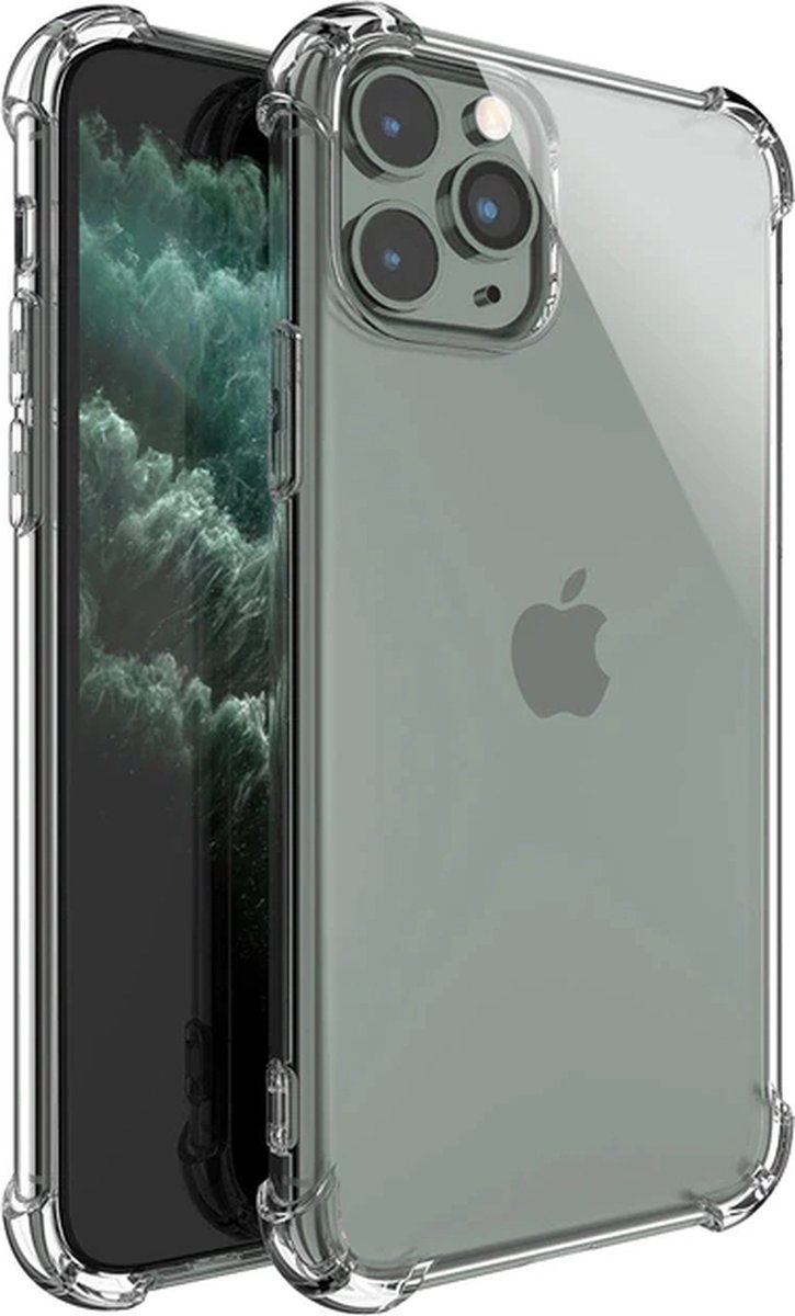 Geschikt voor iPhone 12 Pro Max bumper case hoesje TPU + acryl - transparant