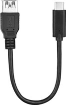 OTG Adapter  USB-A Female naar USB Typ-C 3.0 zwart