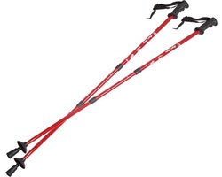 Nordic walking sticks aluminium anti-shock systeem 65-135cm EUROBATT rode kleur
