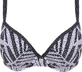 Freya - GEMINI PALM UW Moulded Plunge Bikini Top - MONOCHROME - Vrouwen - Maat 80D