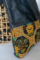 BaliBatiks -Shopper Bag - Leren Tas - Bali - Batik - Zwart
