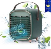 Mini Airco - Mobiele Airco - Luchtkoeler - Airconditioning - Ventilator - Aircooler - Tafelventilator - Groen - Actieprijs!