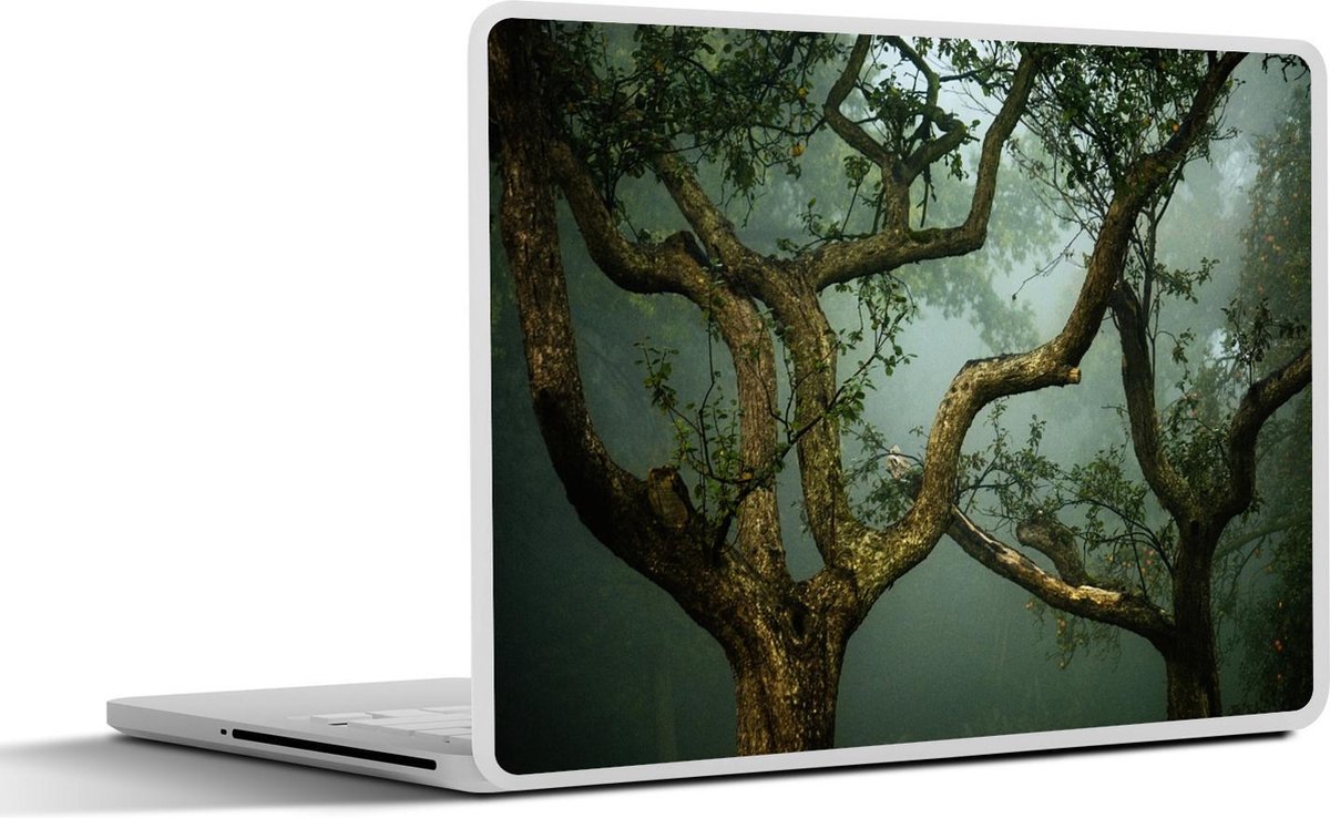 Afbeelding van product SleevesAndCases  Laptop sticker - 17.3 inch - Appelboom - Bos - Mist