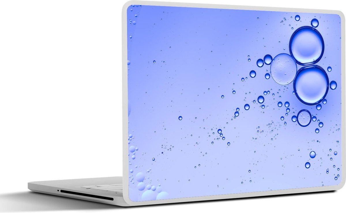 Laptop sticker - 14 inch - Luchtbellen op paarse achtergrond - 32x5x23x5cm - Laptopstickers - Laptop skin - Cover