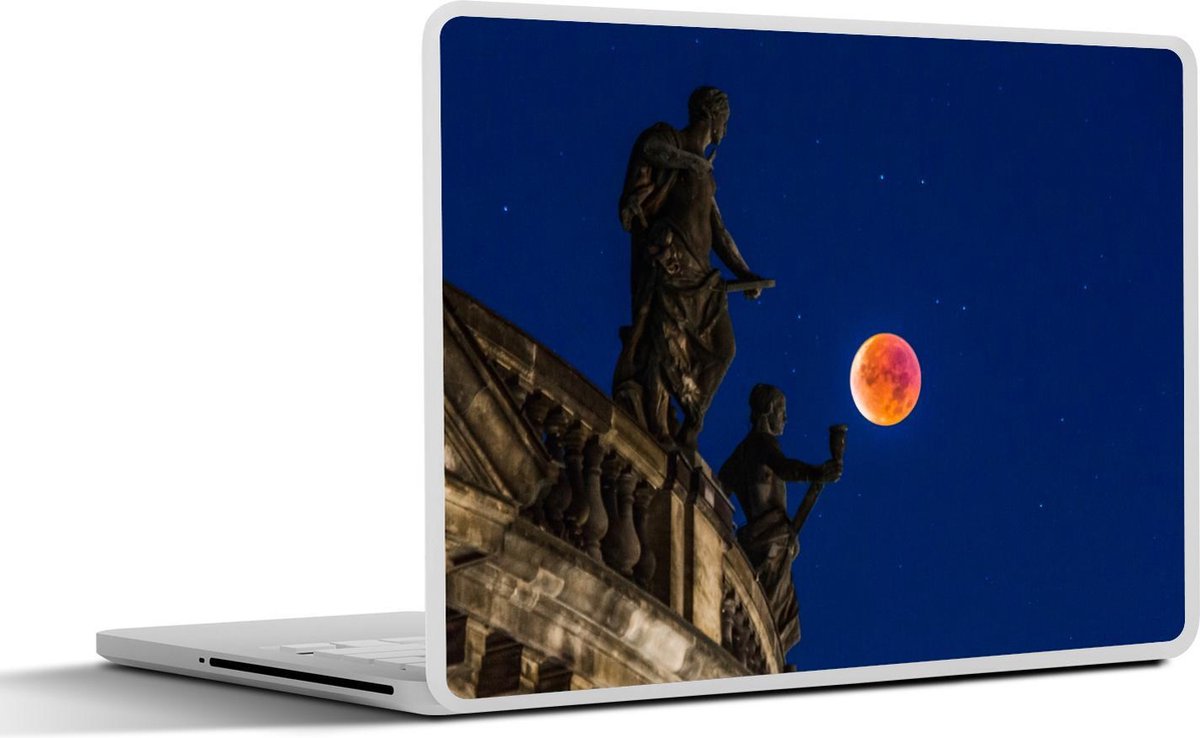 Afbeelding van product SleevesAndCases  Laptop sticker - 14 inch - Maan - Sterren - Nacht