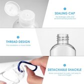 Hand Sanitizer Fles - 50 ML - Handdesinfecterende Flessen - Mini Navulbare -  Desinfecteren - Gel Flessen - Reizen Flessen Alcohol Container Met Willekeurige Haak