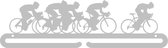 Wielrennen  Medaillehanger RVS (35cm breed) - Nederlands product - incl. cadeauverpakking - sportcadeau - topkado - medalhanger - medailles - wielrennen accessoires - wielrenner - muurdecoratie