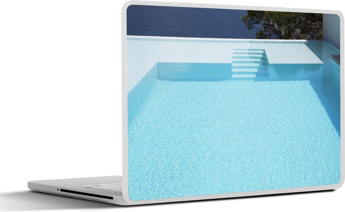 Laptop sticker - 13.3 inch - Oneindig zwembad met traptreden