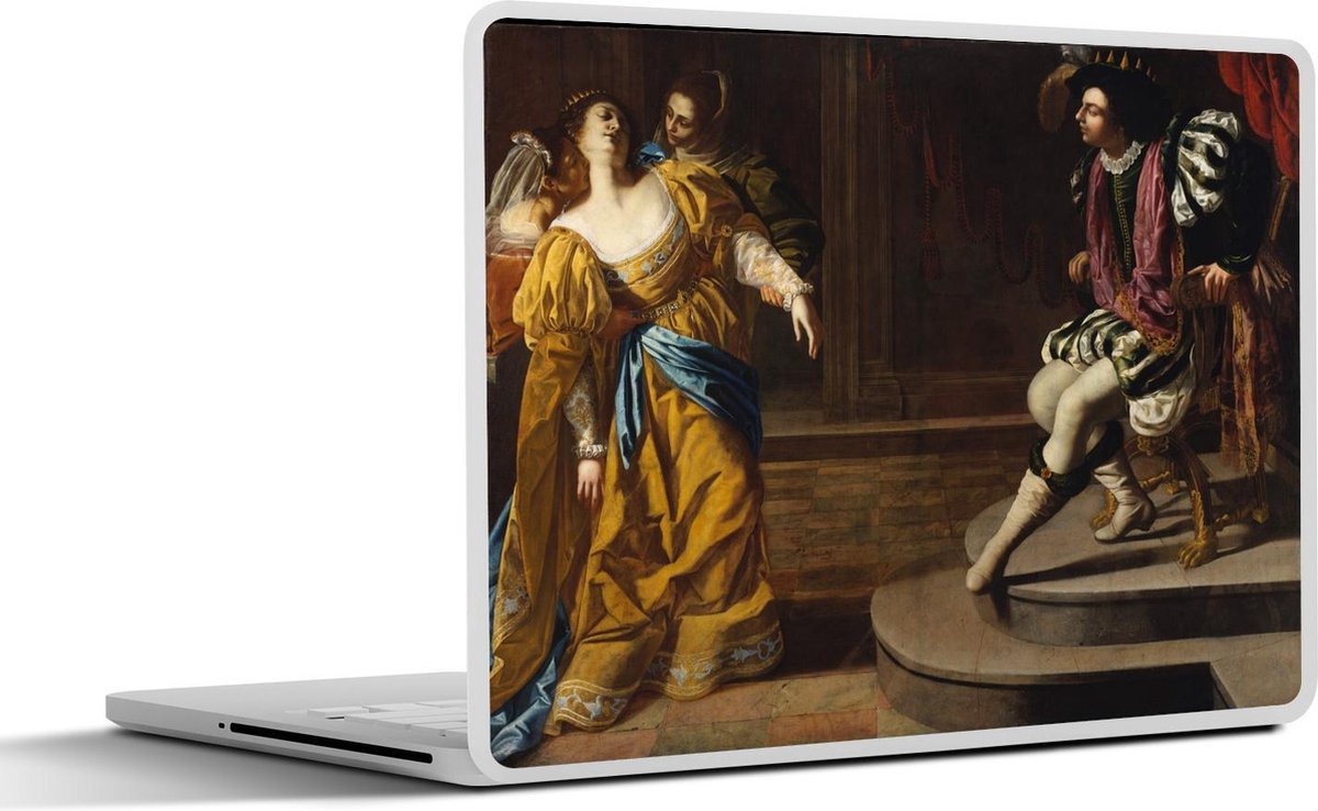 Afbeelding van product SleevesAndCases  Laptop sticker - 12.3 inch - Esther before Ahasuerus - schilderij van Artemisia Gentileschi