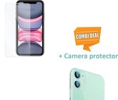 Tempered Glass Screenprotector  + camera glass iP geschikt voor Apple iPhone 11