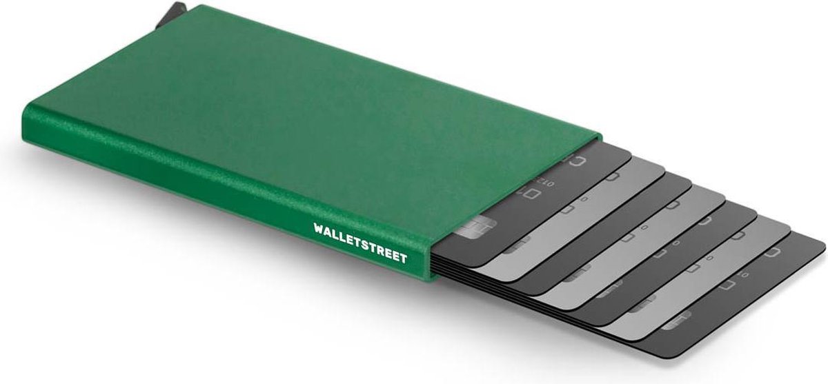 Walletstreet Uitschuifbare Pasjeshouder DS Type - Walletstreet Aluminium Creditcardhouder Card Protector Anti-Skim/ RFID Card Protector 8 Pasjes – Groen