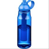 Koelfles - Drinkfles - Fles - Thermosfles - Waterfles - Sport Bidon - Transparante Drinkfles 700ML BPA vrij kunststof Blauw