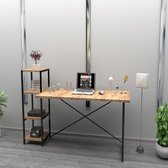 Home and office bureautafel van WDMT™ | 136 x 50 x 126 cm | Bureautafel | Laptop tafel | Industrieel bureau | Hout/Metaal | Bruin/Zwart