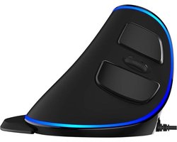 Delux Ergonomische Muis - Rechtshandig - 7200 DPI - Zwart