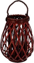 Gerimport Kaarsenhouder Arahal 30 X 24 Cm Hout/glas Bruin