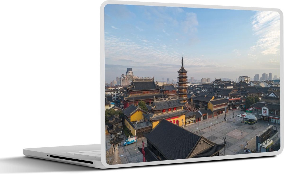 Afbeelding van product SleevesAndCases  Laptop sticker - 10.1 inch - Uitzicht over vele huizen en gebouwen in Wuxi