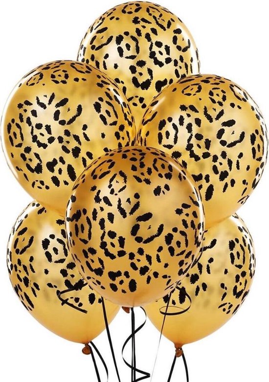 10 x Gouden ballonnen | Panter print | Luipaard print | Jungle feest |  Jungle party |... | bol