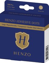 Fotoplakkers - Henzo - Adhesive dots 8 mm - 200 stuks - Zelfklevend repositionable - Transparant
