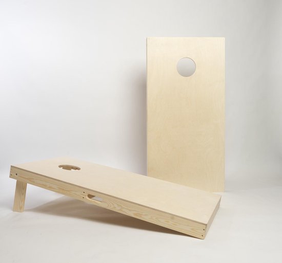 Officiële Cornhole Set (120x60cm) Inclusief 2 Boards - 2x4 Cornhole Zakjes / Bags - Blanco afwerking