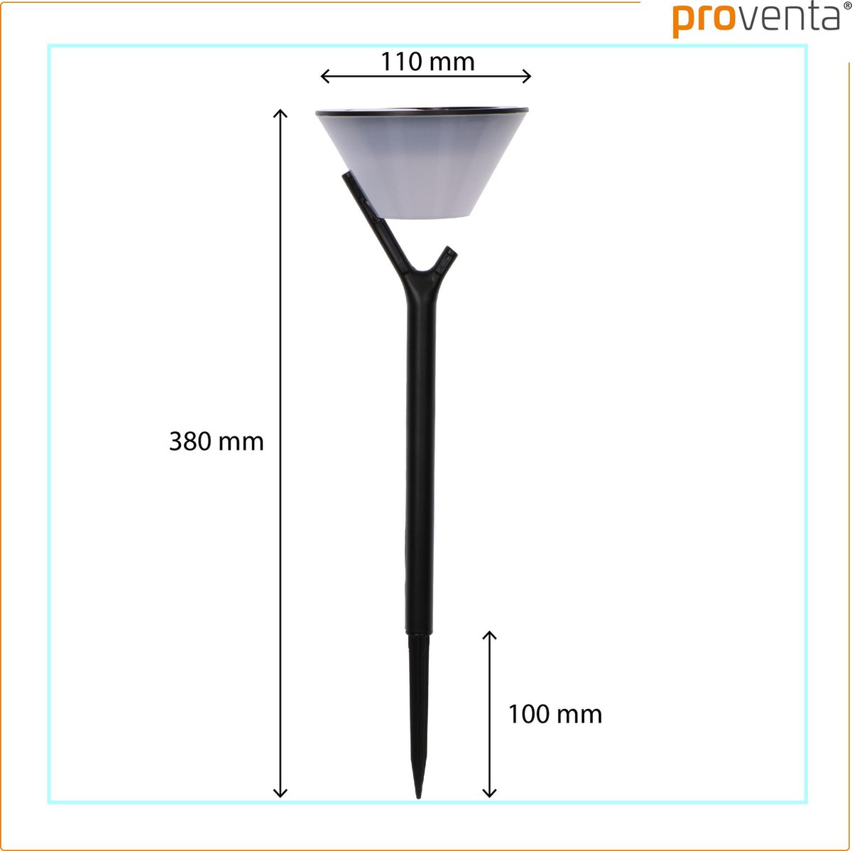 wuuhoo® - LED solarlamp Gloria met 16 kleuren, weerbestendige en dimbare LED globe met afstandsbediening, solar globe lamp voor binnen en buiten, tuinlamp, tuinverlichting 50 cm