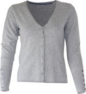 MOOI! Company - Basis dames vest - Lola met knoopjes - Kleur Mid Grey - Maat S