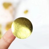48x Sluitsticker Goud |  Gouden cirkel | 28 mm |  Sluitzegel | Chique inpakken | Traktatie - Verjaardag - Feest - Kerst - Bruiloft - Trouwen