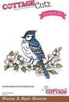 CottageCutz Stamp & Die Bluejay & Apple Blossom (CCS-031)