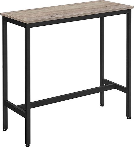 Segenn's Oldmonk Bartafel -  keukentafel - Hoge tafel -  Tafel -  Industrieel -  greige zwart 100 x 40 x 90 cm