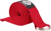 Yamkas Yogariem Katoen 300 x 3.8 cm - Yoga Riem Stretch Strap Rood