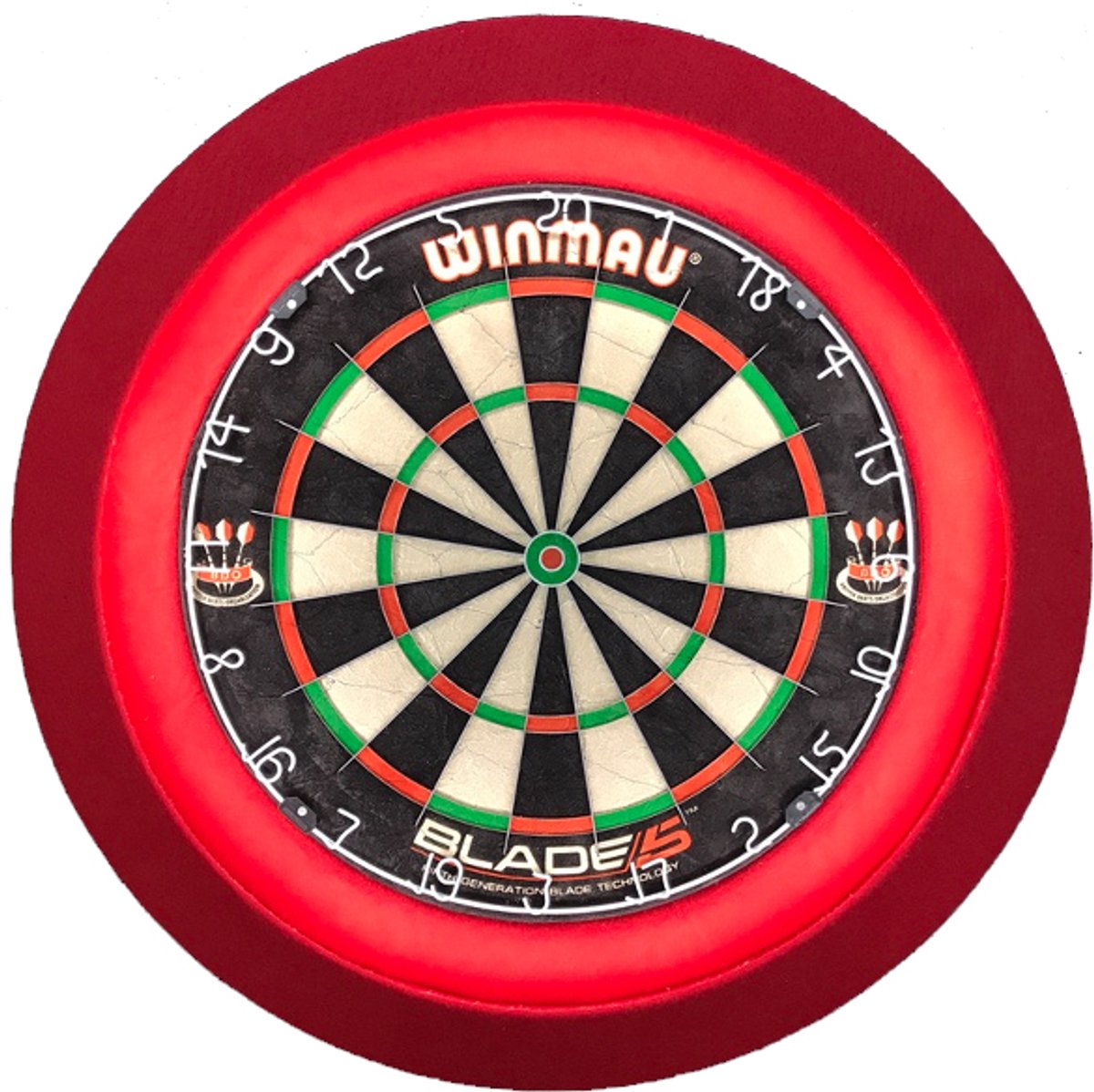 LENA Dartbord Verlichting Deluxe (Rood)