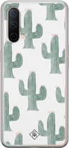 OnePlus Nord CE 5G hoesje siliconen - Cactus print | OnePlus Nord CE case | groen | TPU backcover transparant