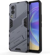 Voor vivo V21e 5G Punk Armor 2 in 1 PC + TPU schokbestendig hoesje met onzichtbare houder (grijs)