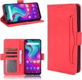 Voor Doogee X96 Pro Skin Feel Kalf Patroon Horizontale Flip Leather Case met Houder & Kaartsleuven & Fotolijst (Rood)