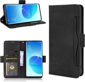 Voor OPPO Reno6 Pro 5G Huid Voelen Kalf Patroon Horizontale Flip Lederen Case met Houder & Kaartsleuven & Fotolijst (Zwart)