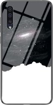 Voor Samsung Galaxy A50 Sterrenhemel Geschilderd Gehard Glas TPU Schokbestendig Beschermhoes (Kosmische Sterrenhemel)