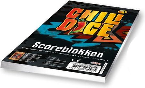 Thumbnail van een extra afbeelding van het spel Scoreblokken Chili Dice  drie stuks Kaartspel