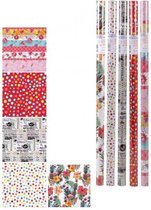 Cadeaupapier - Inpakpapier leuk assortiment 200x70cm - 10 rollen