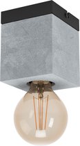 EGLO Prestwick 3 Plafondlamp - E27 - 9 cm - Zwart/Grijs