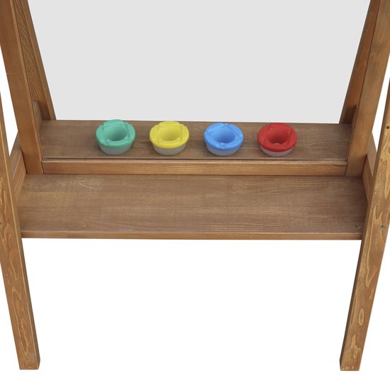 AXI Eric schildersezel van hout voor kinderen | Schildertafel kind voor binnen & buiten met doek van plexiglas & 4 verfpotjes | 50x70x105 cm
