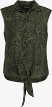 TwoDay geknoopte dames blouse - Groen - Maat L