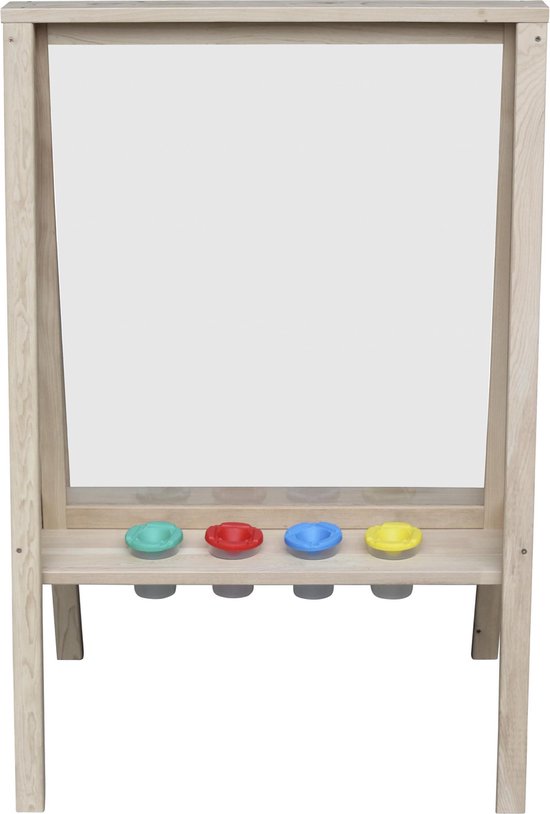 Een egen kunstwerk op een schldersezel van jsstokjes | Kleuterschool