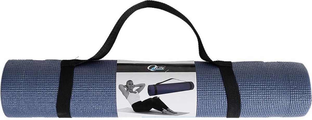 Q4 life yogamat - donkerblauw