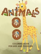 100 animals coloring book for kids and toddlers