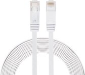 By Qubix internetkabel - 5 meter - cat 6 - Ultra dunne Flat Ethernet kabel - Netwerkkabel (1000Mbps) - Wit - UTP kabel - RJ45 - UTP kabel