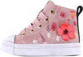 Shoesme hoge roze sneaker met bloemenprint