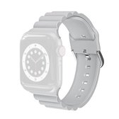 Business B-stijl siliconen horlogebandje voor Apple Watch Series 6 & SE & 5 & 4 44 mm / 3 & 2 & 1 42 mm (lichtgrijs)