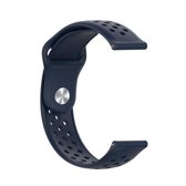 Voor Samsung Galaxy S3 / Galaxy Watch 46 mm ventilatiegat siliconen horlogeband (donkerblauw)