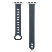 Leren band met dubbele studs voor Apple Watch Series 6 & SE & 5 & 4 44 mm / 3 & 2 & 1 42 mm (blauw)