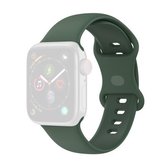 Siliconen vervangende horlogebanden, maat: kleine code voor Apple Watch Series 6 & SE & 5 & 4 40 mm / 3 & 2 & 1 38 mm (donkergroen)