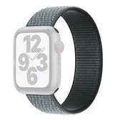 Single Lap nylon vervangende horlogeband, maat: M 155 mm voor Apple Watch Series 6 & SE & 5 & 4 44 mm / 3 & 2 & 1 42 mm (stormgrijs)